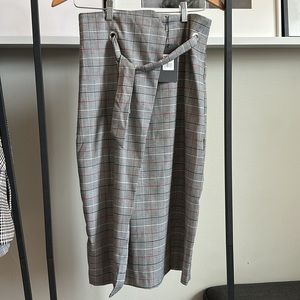 Brand New with Tags Plaid High Waisted Pencil Skirt
